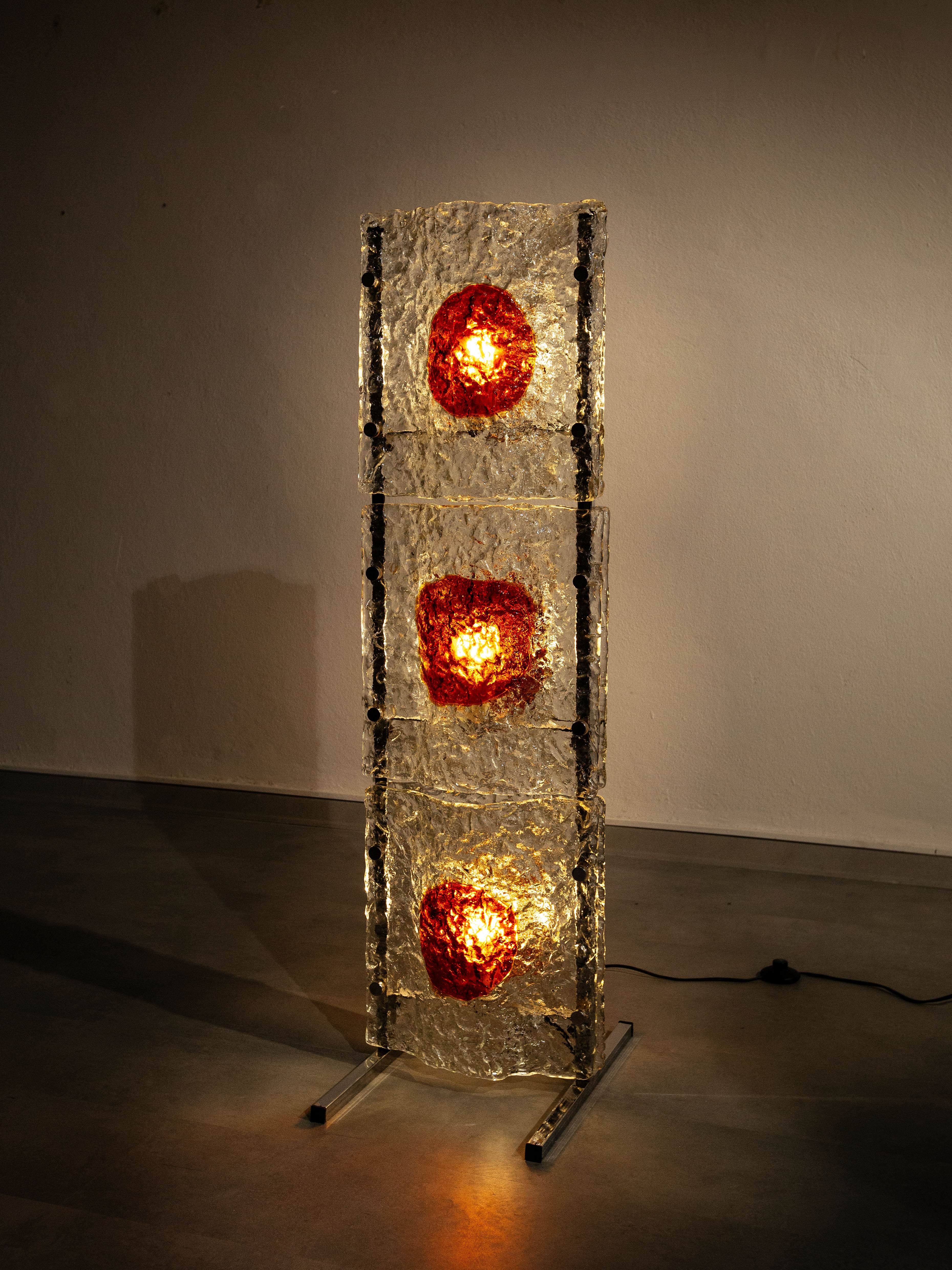 Glass floor lamp by Toni Zuccheri for Mazzega